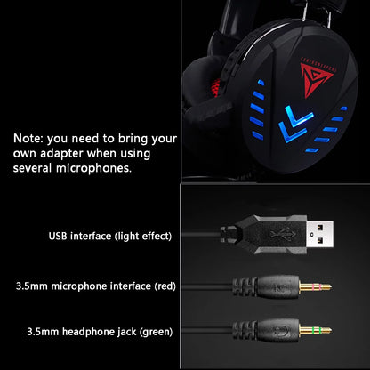 Gaming Keyboard and Mouse Combo with Headset, K59 RGB Backlit 3 Colors Keyboard, 6 Button 4DPI USB Wired Gaming Mouse, Lighted Gaming Headset with Microphone Set for Gamer