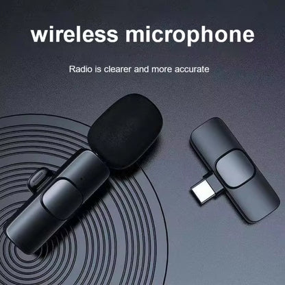 Hight Quality Wireless Lavalier Microphone Portable Audio Video Recording Mic for Iphone Android Live Game Mobile Phone Camera